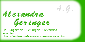 alexandra geringer business card